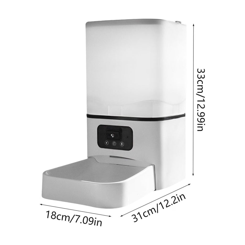 Wifi Automatic Feeder, Disassembly Cat Dog Feeders with APP Remote Portion Control, 6L Timed Cat Food Dispenser for Cat Dog (With Camera)
