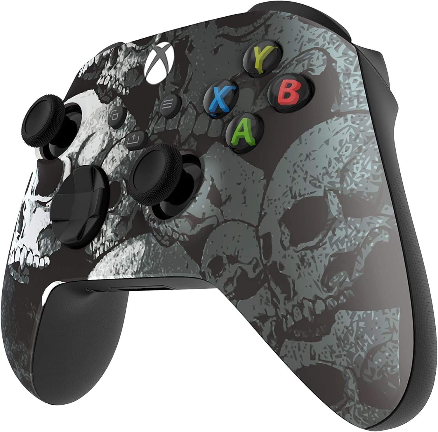 Wireless Controller for Microsoft Xbox Series X/S & Xbox One - Custom Soft Touch Feel - Custom Xbox Series X/S Controller (X/S Black Skullz)