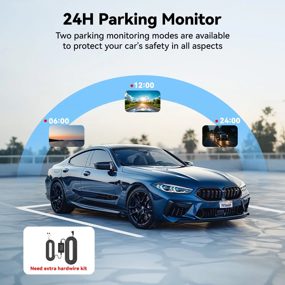 A6 3 Channel Dash Cam, Touch Screen, 2.5K+1080P+1080P Dash Cam Front and Rear Inside, 64GB Card, Triple Dash Camera with Wifi & GPS, Loop Recording, Night Vision