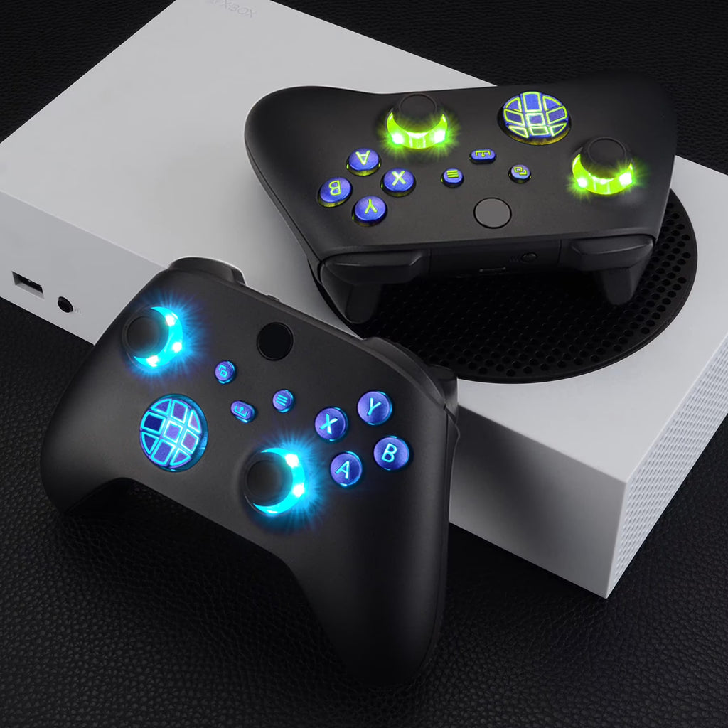 Chameleon Purple Blue Multi-Colors Buttons DTF LED Kit for Xbox Series X/S Controller(Not Included Controller)