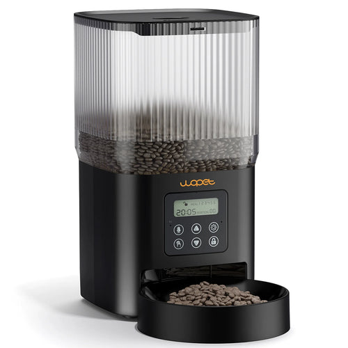 , Automatic Dog Feeders, Pet Dispenser with Desiccant Bag, Cat Feeders, 5L, Black