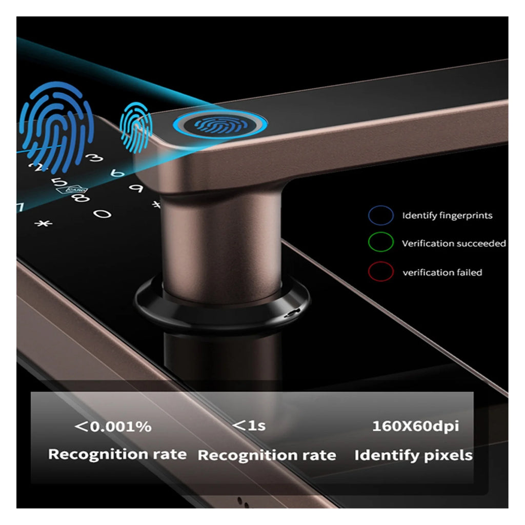 Tuya Biometric Fingerprint Door Lock Digital Smart Electronics Door Lock Password App Entry Door Lock for Home ,Easy to Use