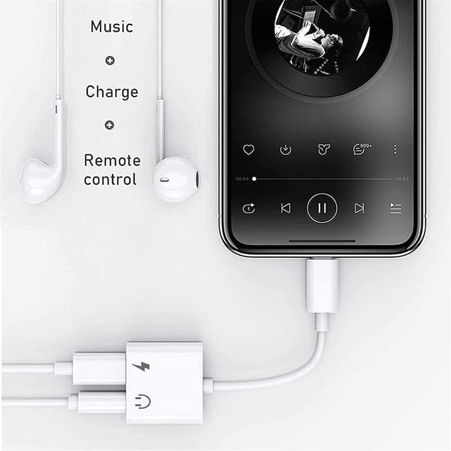 [Apple Mfi Certified] Dual USB C Headphone and Charger Adapter for Iphone 17, 2 Pack USB Type C to Aux Audio + Charge Dongle Adapter for Iphone 17/17 Pro/17 Pro Max/Air/16/16 Pro Max/15/15 Pro Max