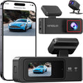 2K Dash Cam Front and Rear with 64GB SD Card, Wireless Wifi Dash Camera for Cars, 1.5'' Screen Mini Dashcam Front and Back, Support G-Sensor/Time Lapse 2 Kinds Parking Monitor